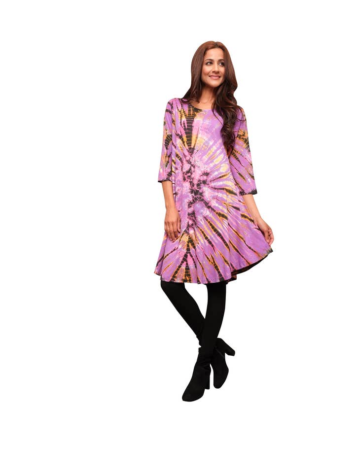 Sacred Threads - Wholesale Dress - Women's - Colorful Spandex Dress