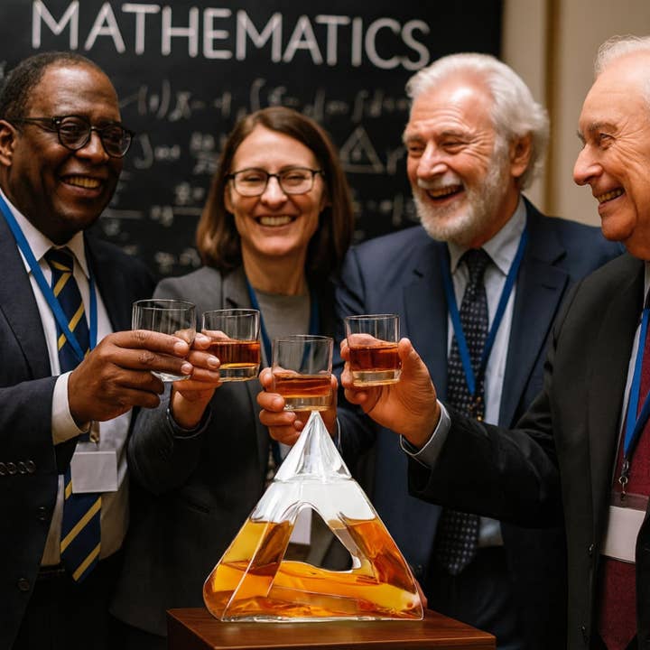 Penrose Triangle Impossible Wine & Whiskey Decanter, 750ml for wholesale by The Wine Savant / Khen Glassware