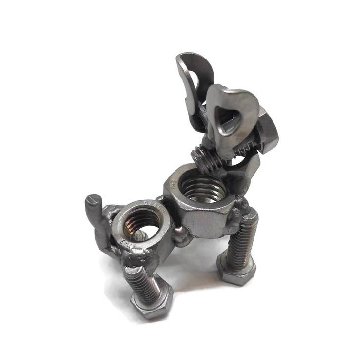 Metal Relic - Vente Figurine décorative - Figurine chien à oreilles courtes en métal3