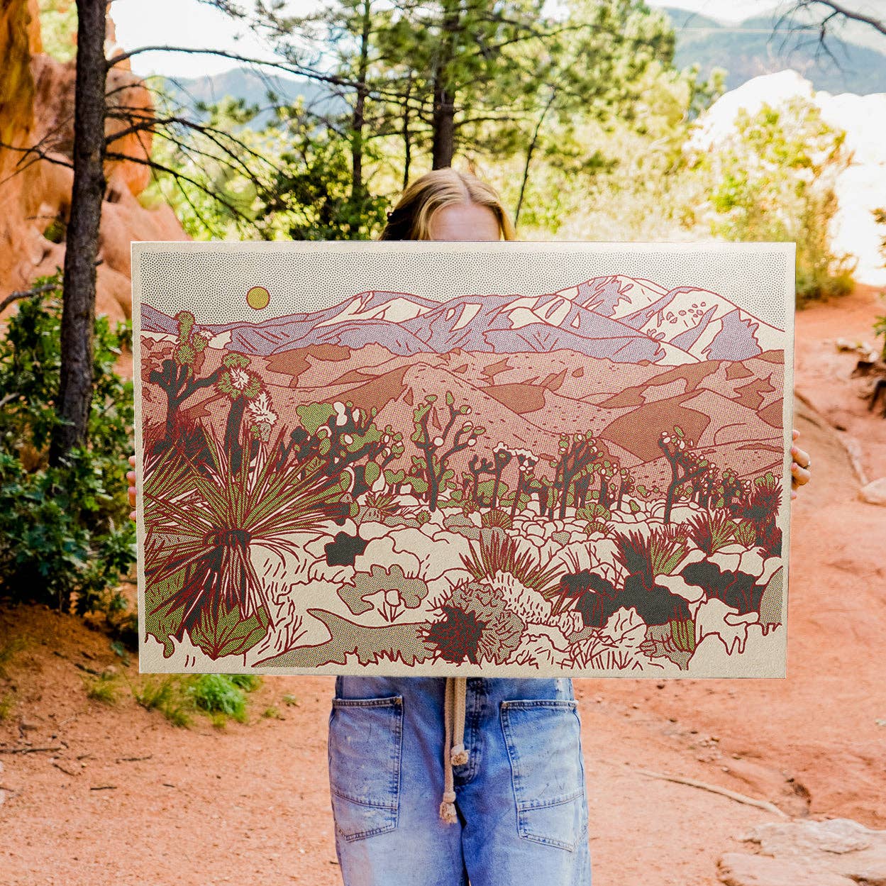 Caroline Clark - Wholesale Art Print - Purple Mountain Landscape Art Print1