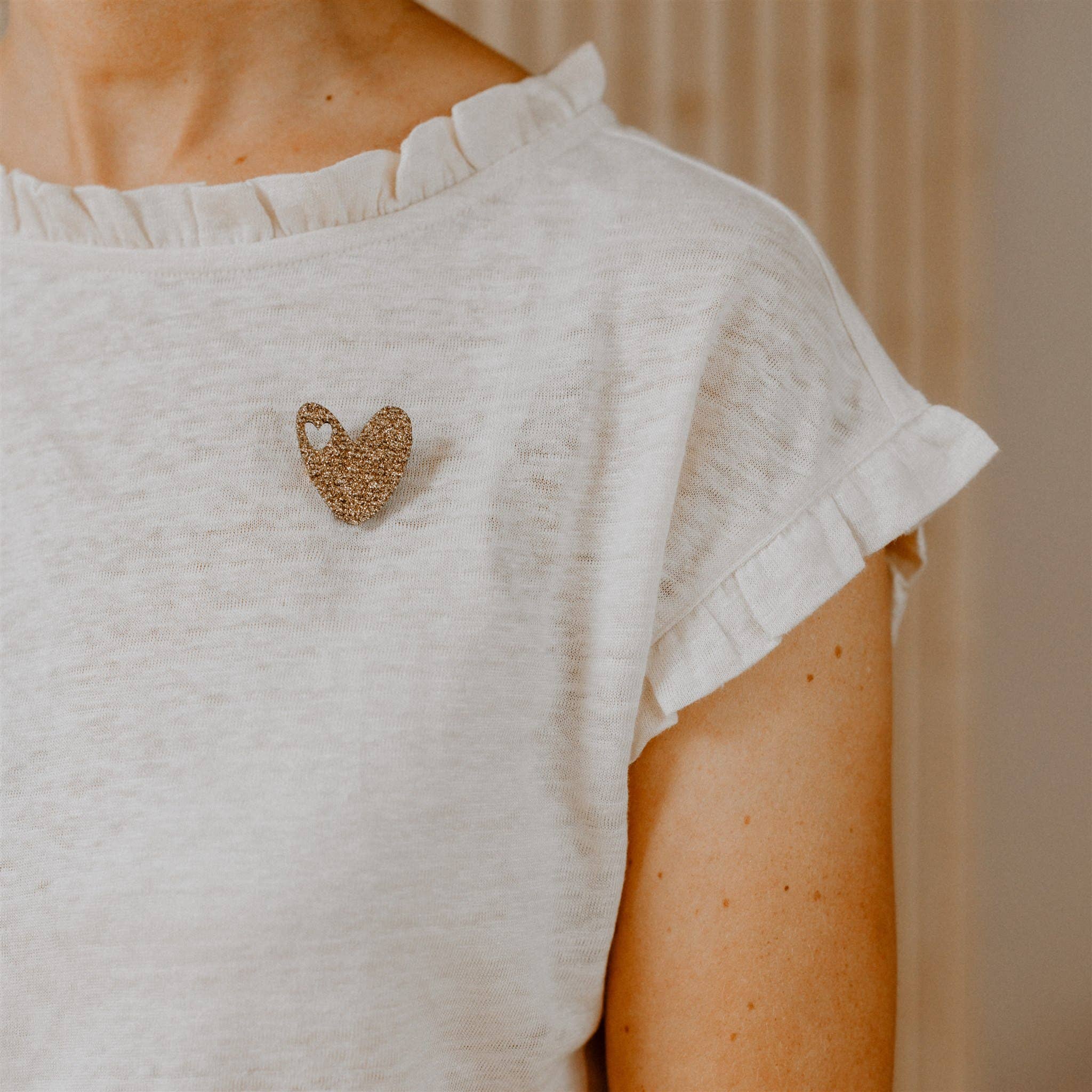 Les Petites Hirondelles - Wholesale Brooch - Glitter brooch - Heart8