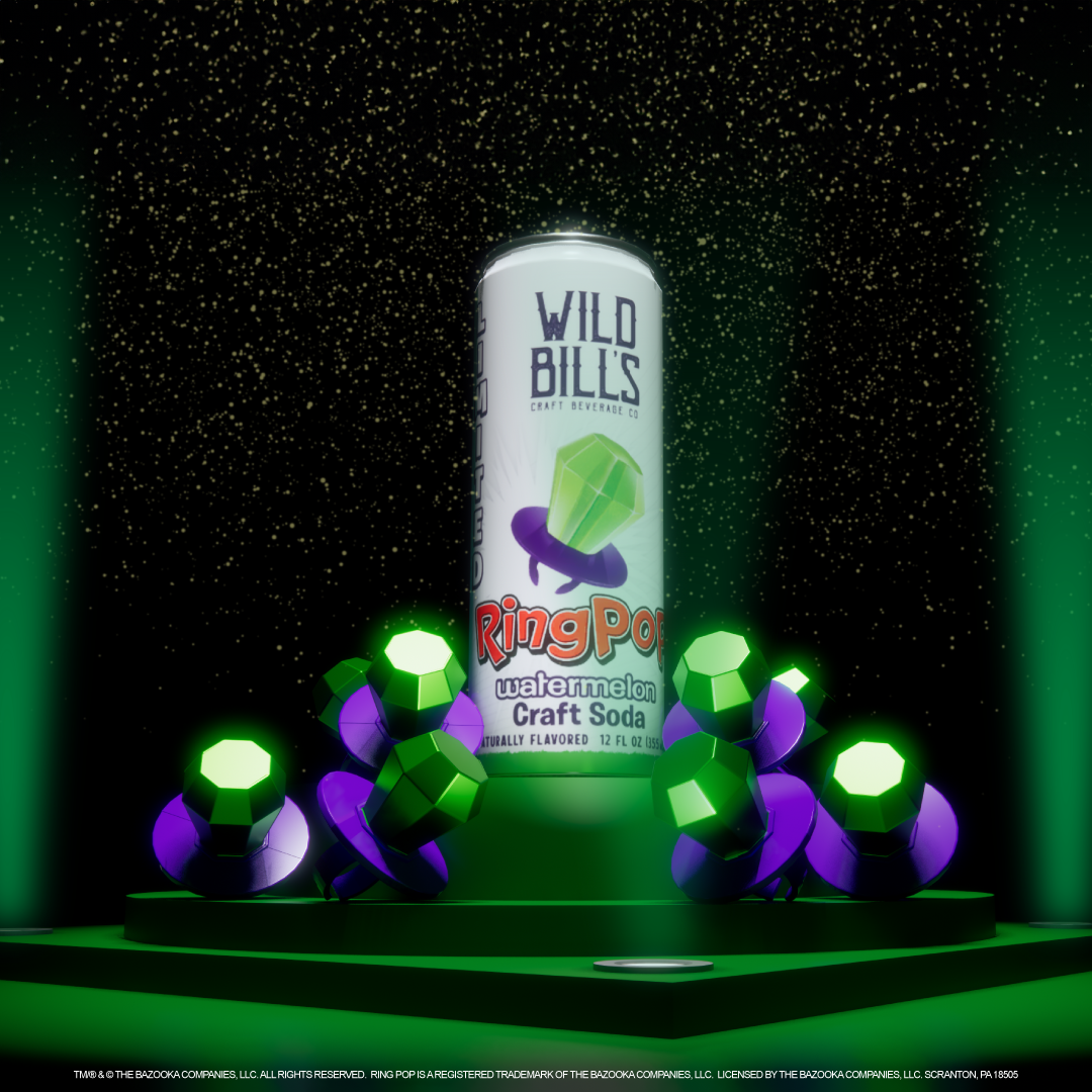 Wild Bill’s Craft Beverage Co. - Wholesale Soda/Carbonated Drink - Ring Pop Soda Watermelon Pure Cane Sugar, 12-Pack, Cans3