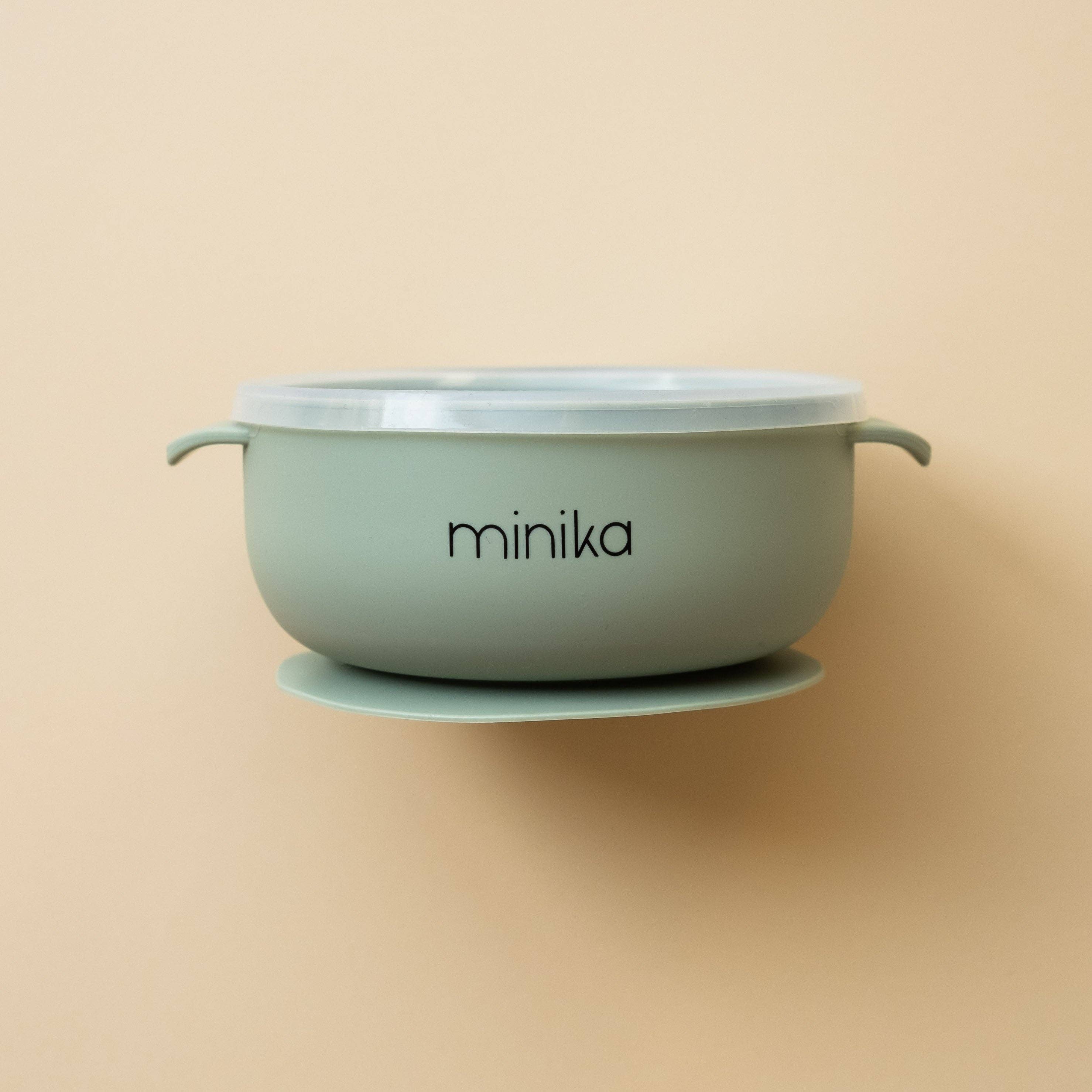 Minika - Vente Bol - Bol en silicone avec couvercle - Sage