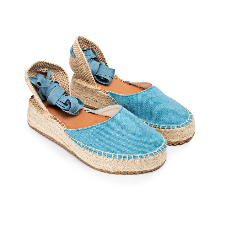 Daltvila Sky laced espadrilles for wholesale by Ibiza's Heritage
