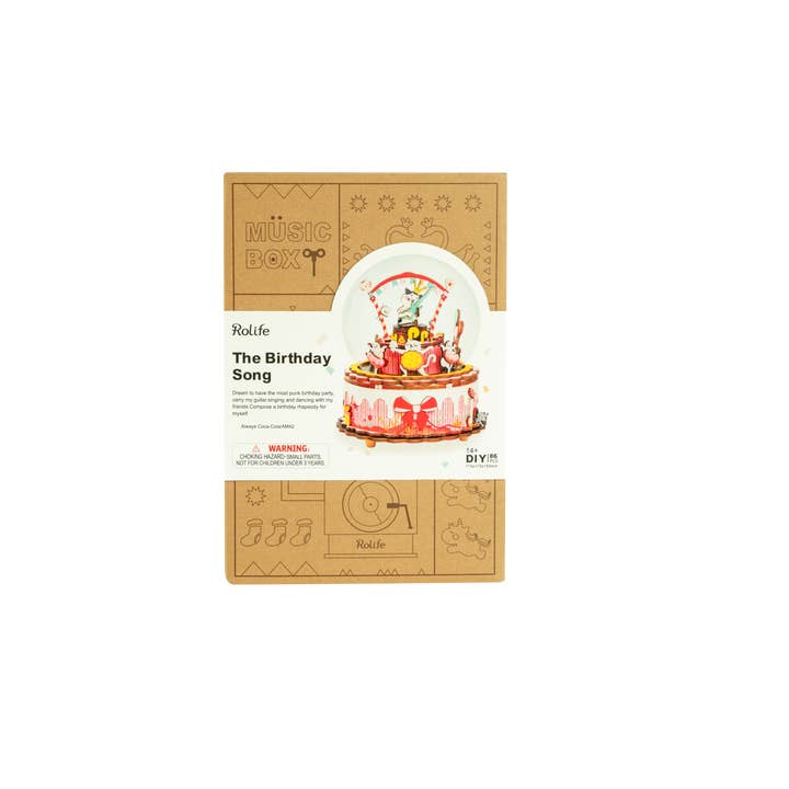 Robotime - Wholesale DIY Craft Kit - AM42 The Birthday Song wooden music box