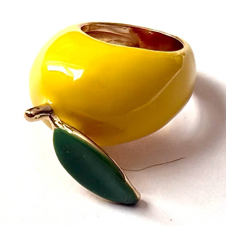 HoopLa - Wholesale Cocktail/Statement Ring - Fruit Basket Ring- Large Dome Fruit Rings- Enamel Hand Made12