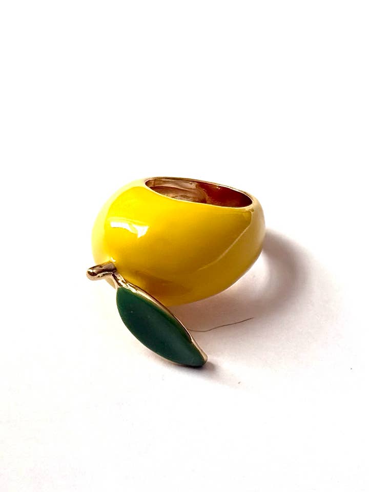 Fruit Basket Ring- Large Dome Fruit Rings- Enamel Hand Made for wholesale by HoopLa