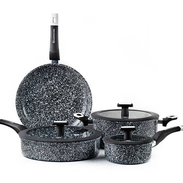 WaxonWare - Wholesale Cookware Set - Stonetec 7pc Ceramic Cookware Set1