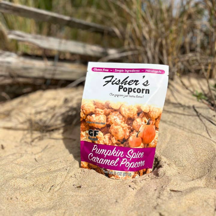 Fisher's Popcorn - Wholesale Popcorn - Pumpkin Spice Caramel Popcorn 2oz (50/case)