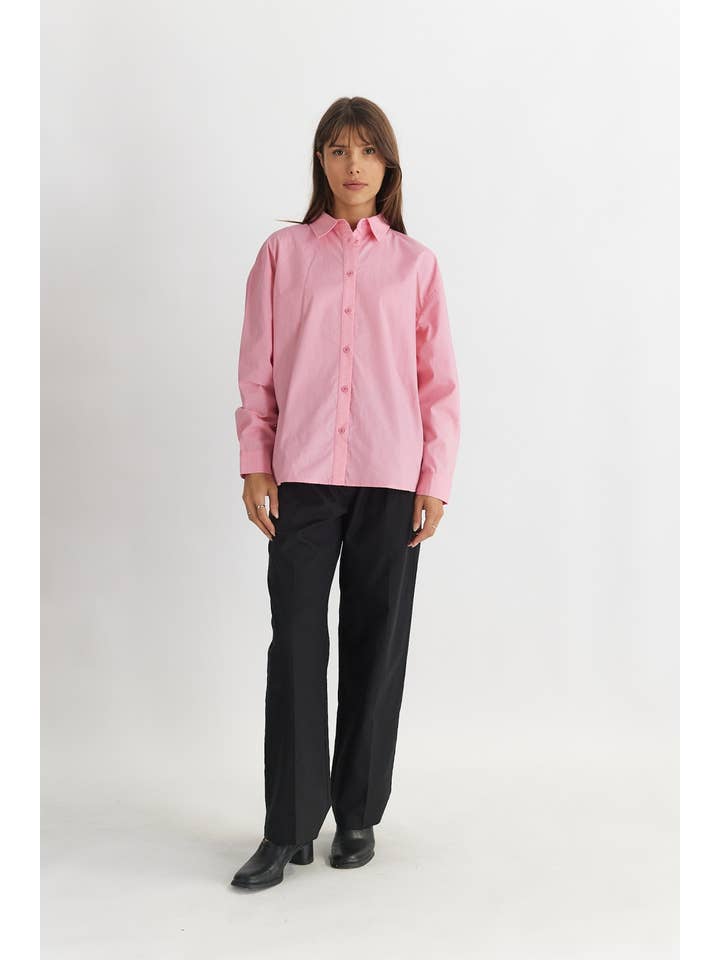 MOD REF - Wholesale Button Down Shirt - Women's - The Ema Top | Collared Button-Down Top