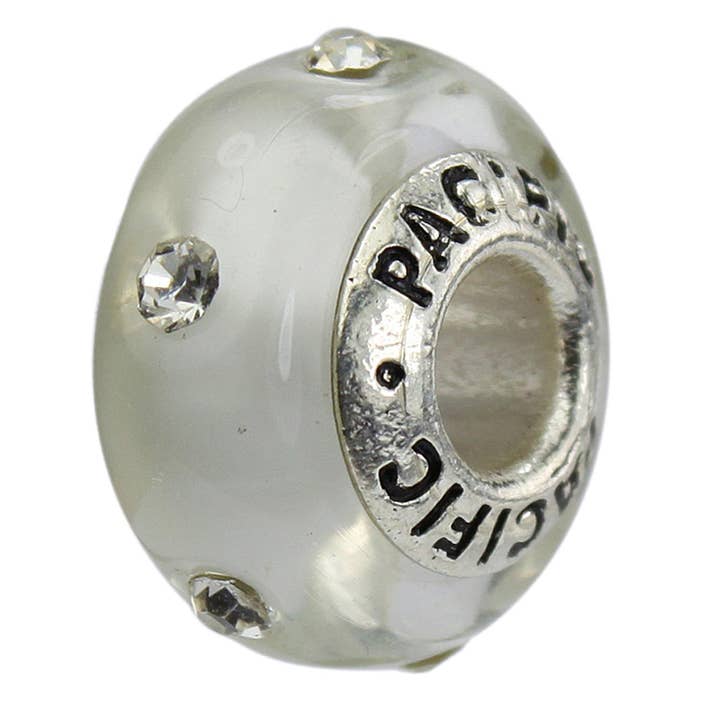 Silver Murano Glass Bead - Tie the Knot for wholesale by West Coast Jewelry