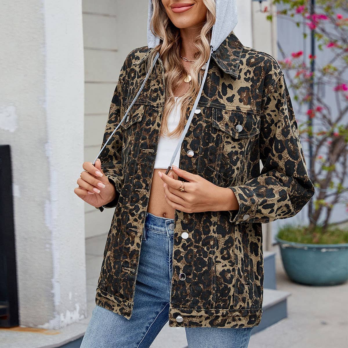 ACCITY - Wholesale Denim Jacket - Women's - Women’s Retro Casual Oversized Jean Jacket_CWOCO11914