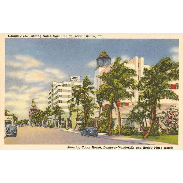 Found Image Press - Vendita all'ingrosso Cartoline - Cartolina FL-1404 Collins Avenue, Miami Beach
