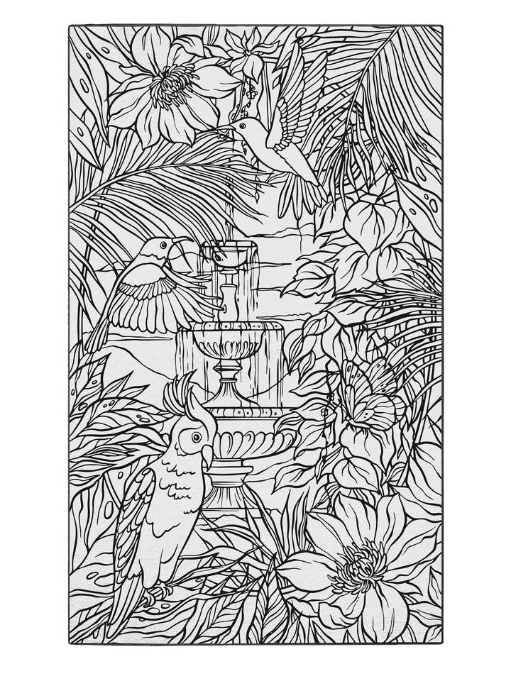 Sanctuaire de la fontaine en saphir pour la vente par Coloring Rugs