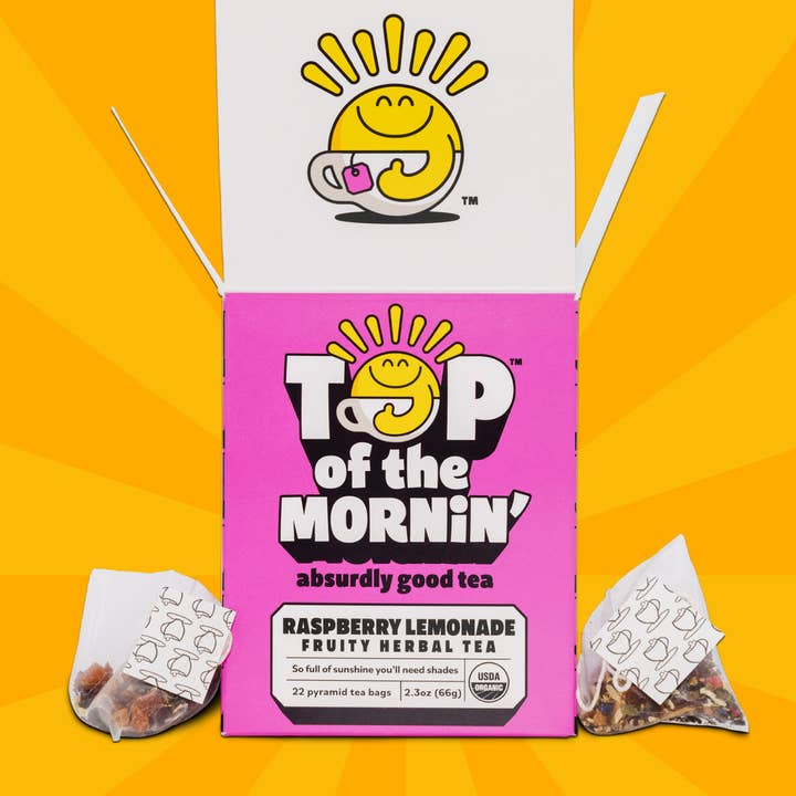 Raspberry Lemonade Fruity Herbal Tea for wholesale by Top of the Mornin' Coffee