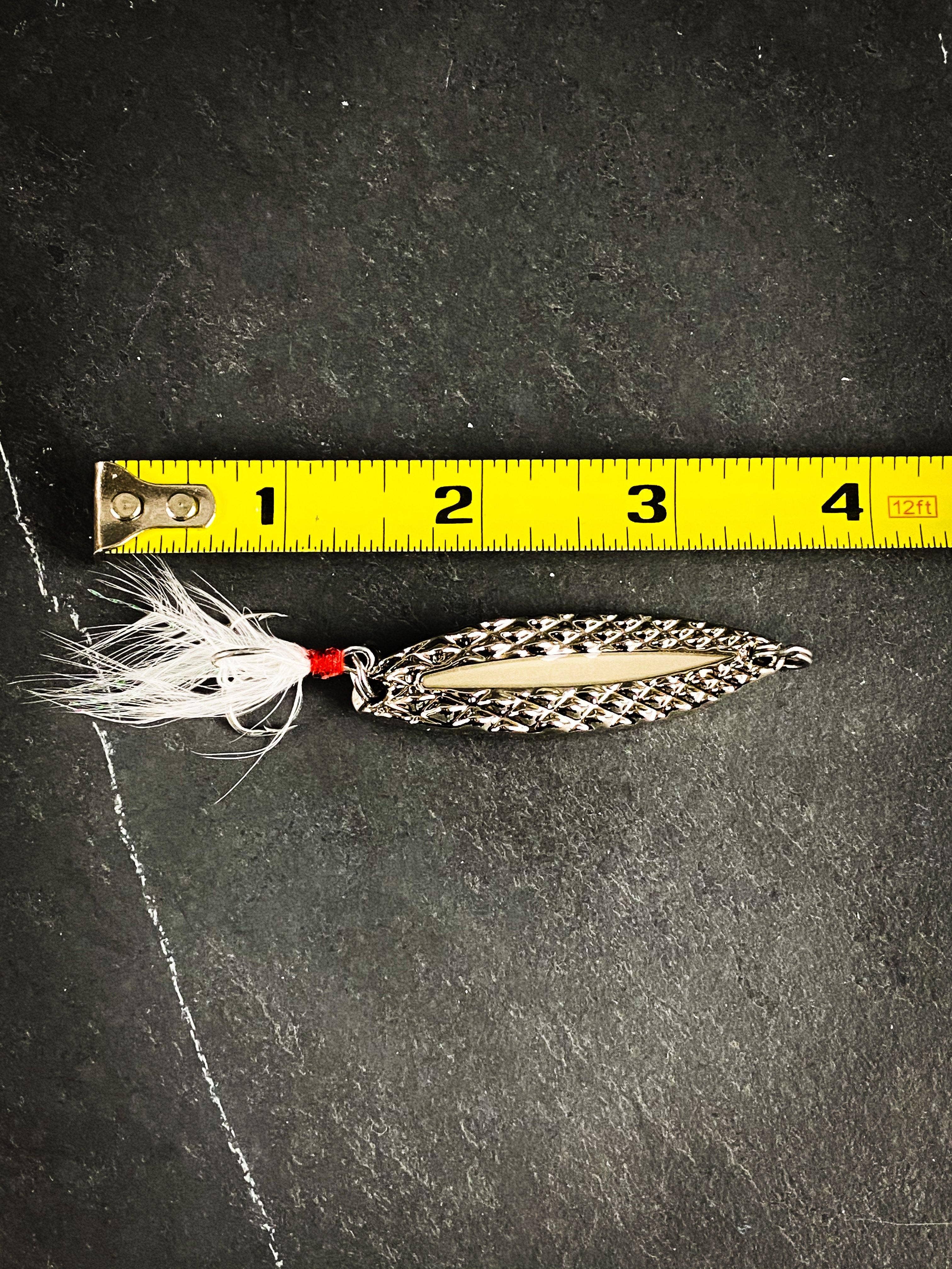 Outdoor Junction – Engroshandel Sportsudstyr – Lysende Metal Spinner Spoon med fjer diskant kroge5