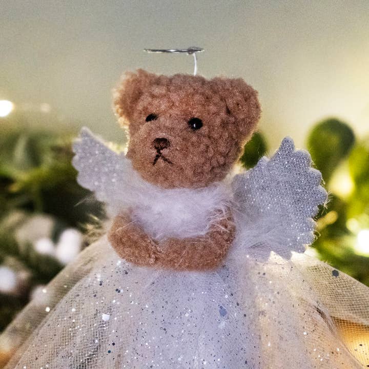 CGB Giftware - Wholesale Tree topper - Little Bear Co. Silver Teddy Bear Tree Topper1