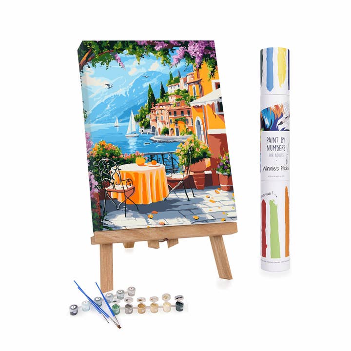 Terraço dos Sonhos de Amalfi – Kit de Pintura por Números Mediterrâneo por atacado de Winnie's Picks