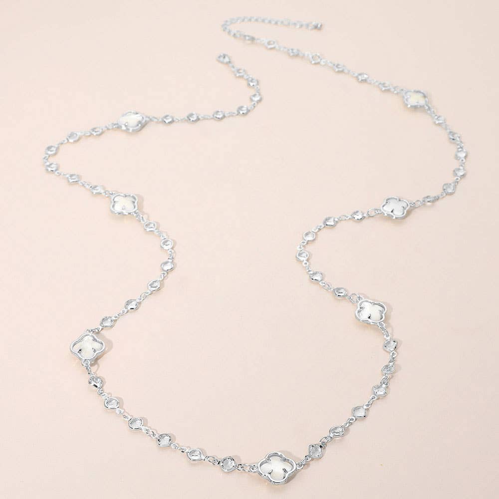 Sensibling Corp. - Wholesale Pendant/Charm Necklace - Quatrefoil Station Long Necklace18