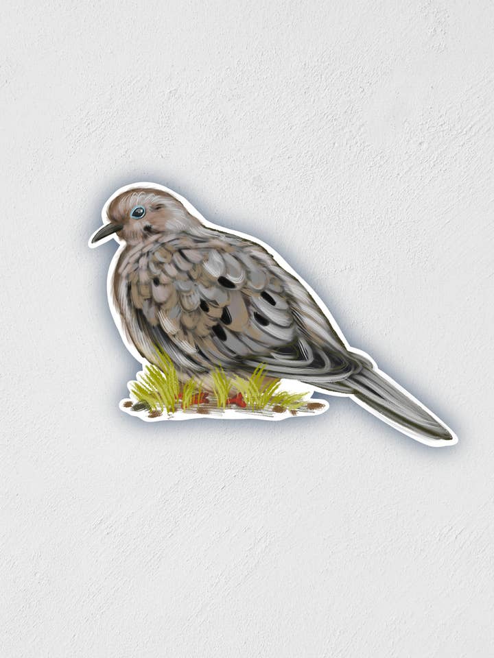 Autocollant Colombe en deuil pour la vente par Little Rocks Design