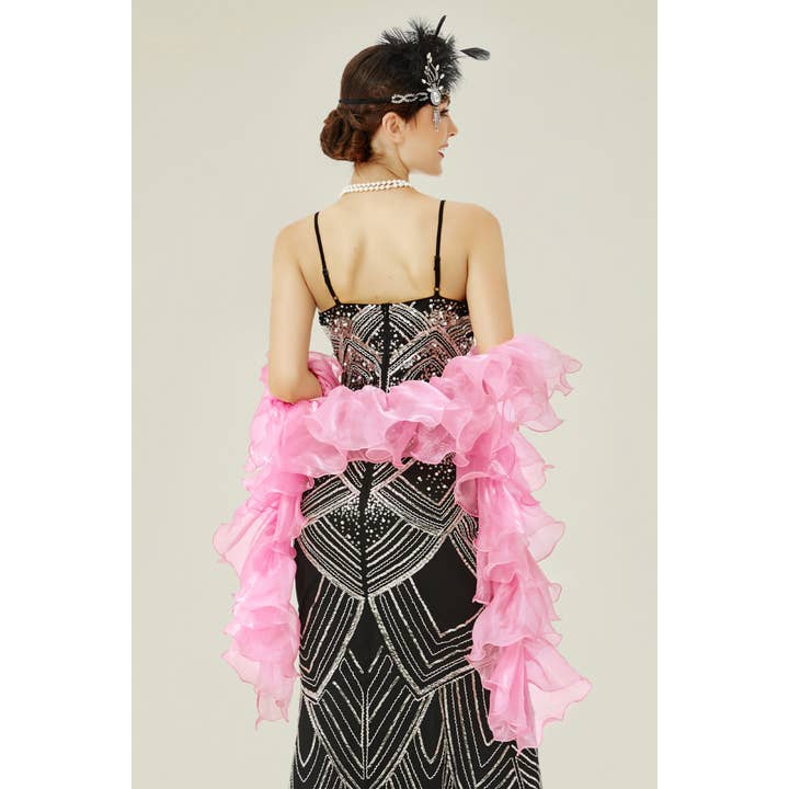 BABEYOND - Wholesale Scarf - Women's - 1920s Flapper Chandelle Silk Boa12