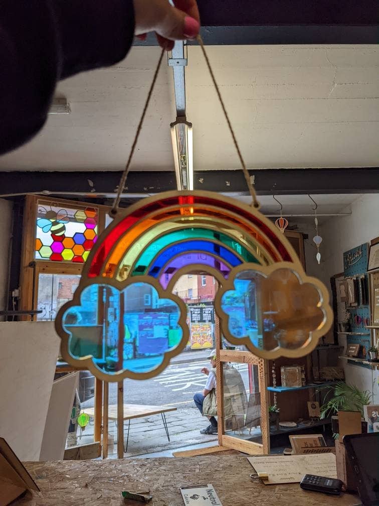 Bristol Design Forge Ltd – wholesale Suncatcher – Rainbow Stained Glass Window Hanging Pride LGBTQ+1