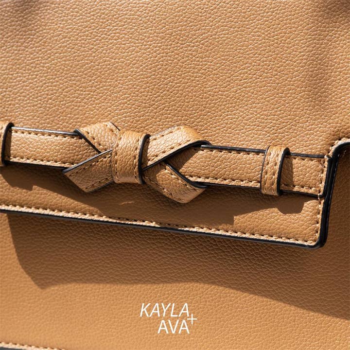 KAYLA+AVA - Wholesale Top Handle Bag - Women's - EDEN Square Top Handle Flap Crossbody with Bow