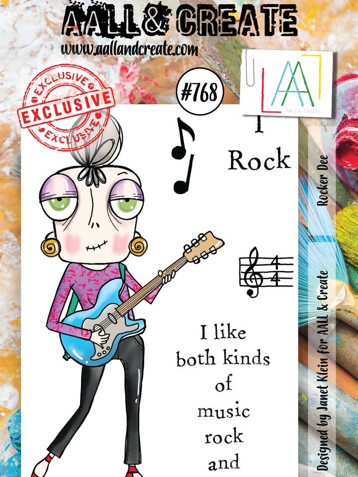 #767 - Set de tampons transparents A7 - Waitress Dee pour la vente par AALL AND CREATE