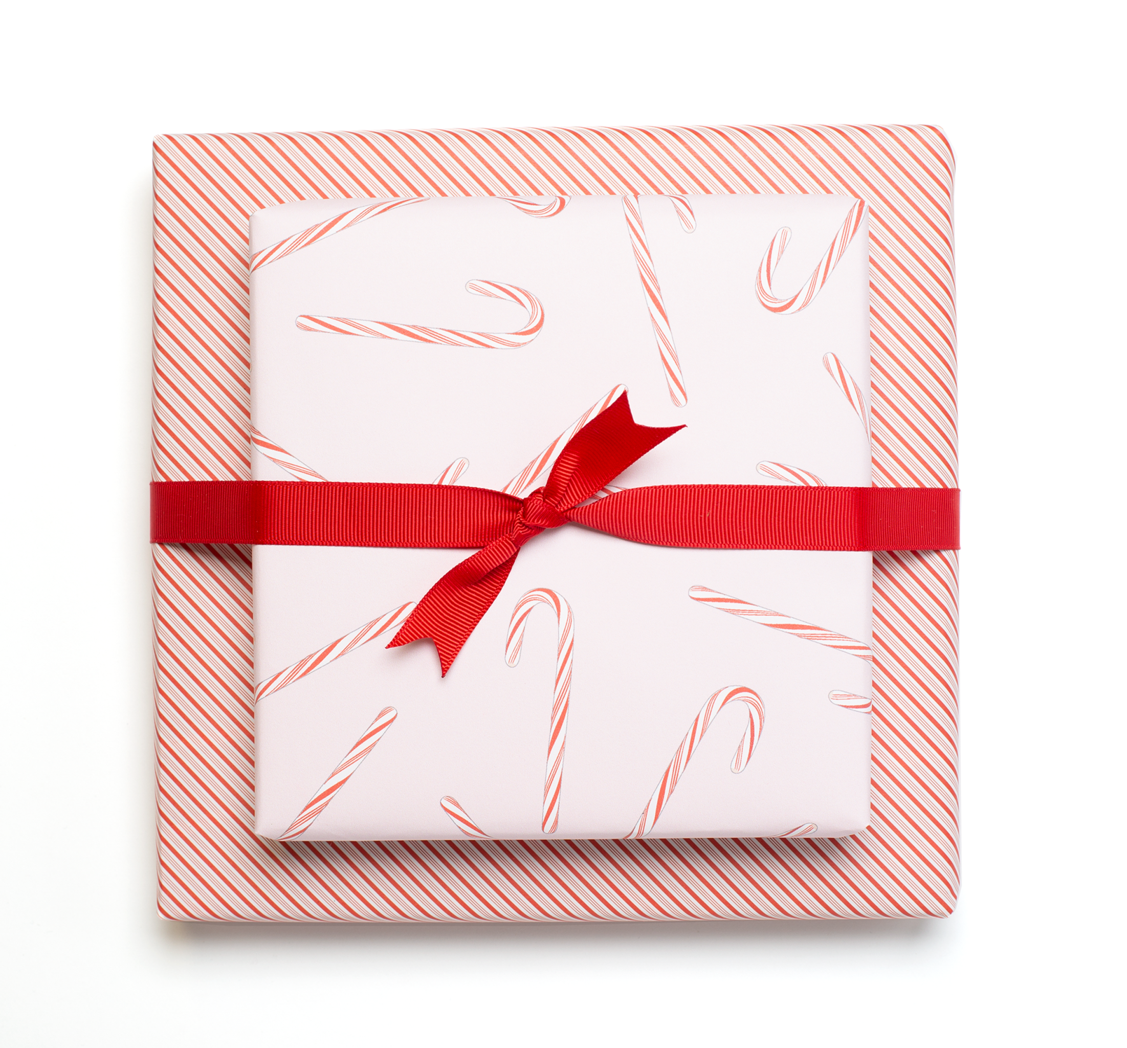 My Pretty Circus - Wholesale Flat Wrap - Christmas wrapping paper pink candy canes - double sided1