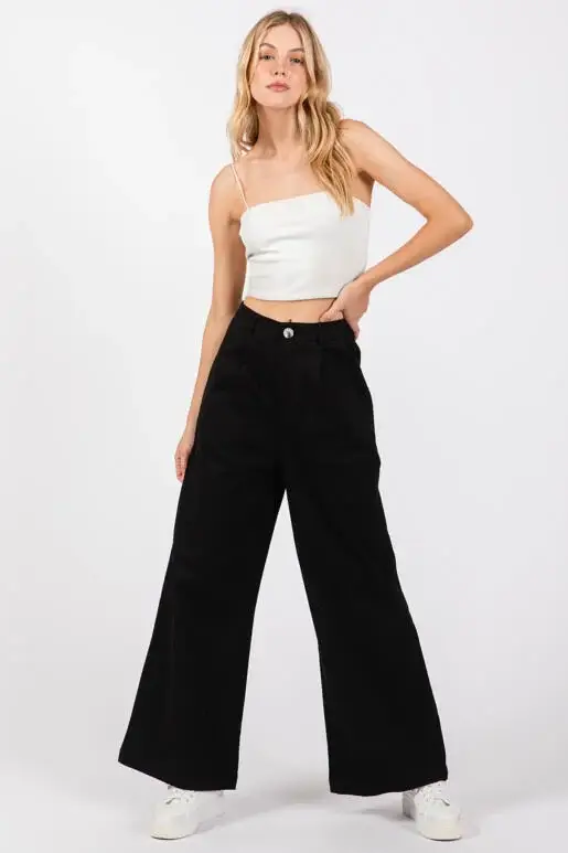 Final Touch – wholesale Byxor - Dam – Bomullsbyxor med vida ben - P50015C16