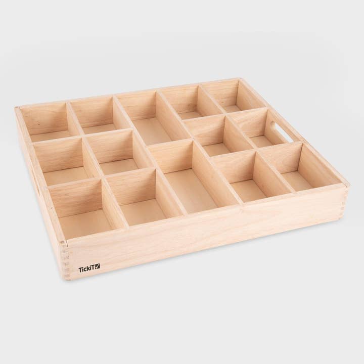 Wooden Sorting Tray - 14 Way for wholesale by Commotion