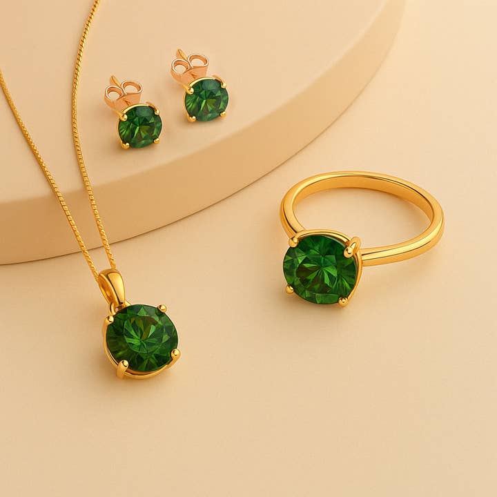 4 Carat Set – Necklace, Ring & Earrings (2-year warranty) for wholesale by Celino Jewelry