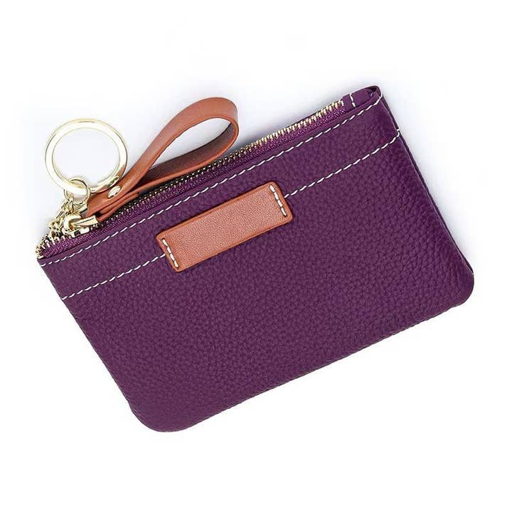 Strathurie – wholesale Purse/bag accessory – Women’s – Leather Purse with Brown Contrasting Colour in Bright Pink