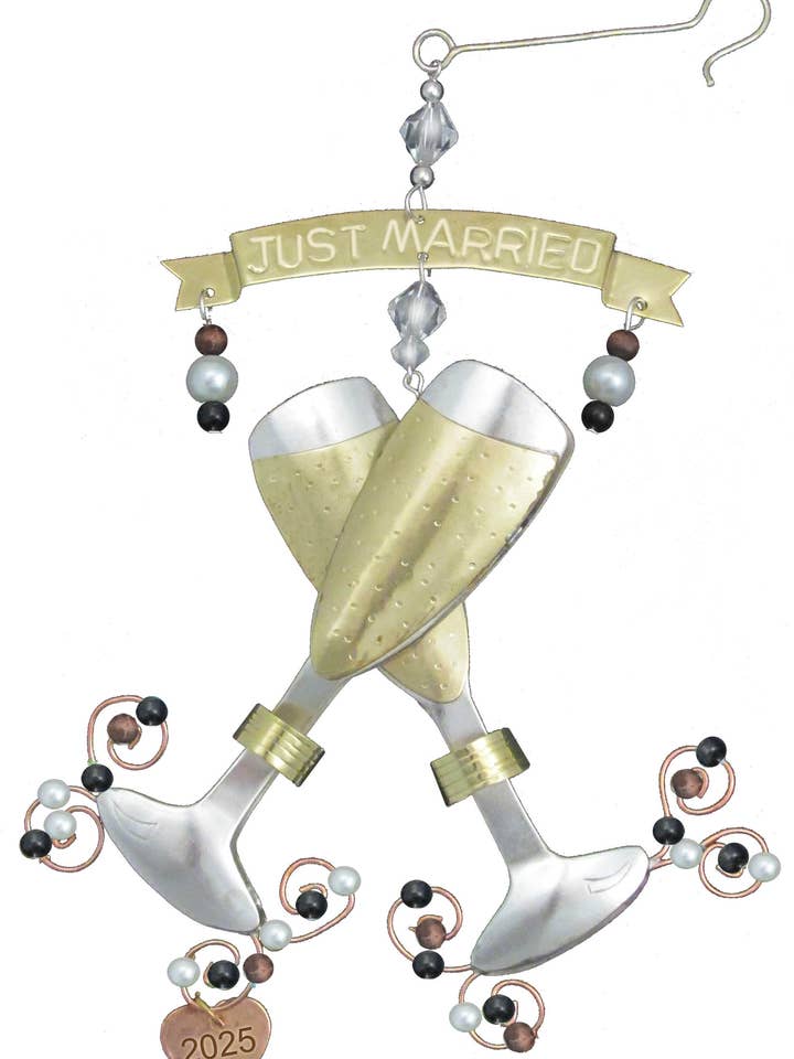 Just Married Ornament for wholesale by Pilgrim Imports