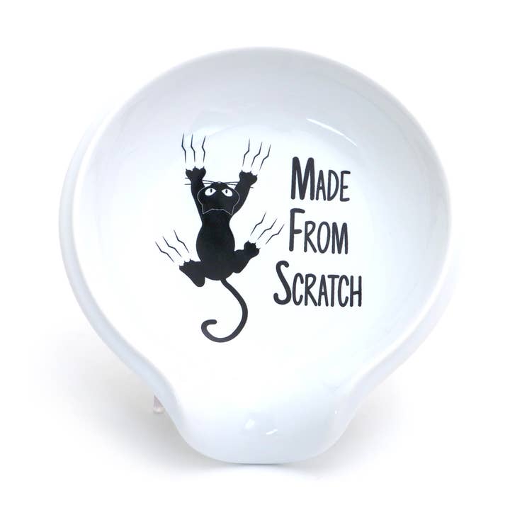 Made From Scratch Cat Spoon Rest for wholesale by Lenny Mud