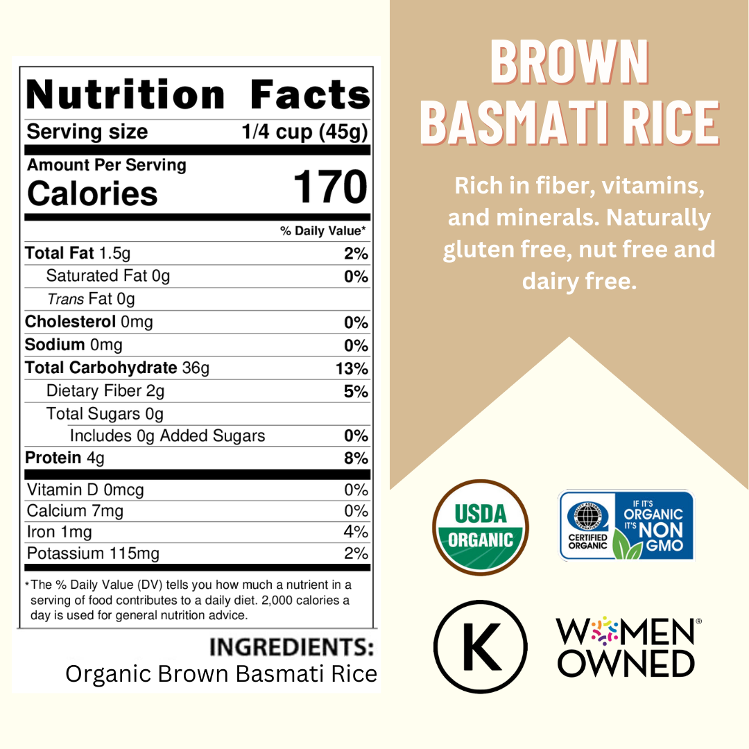 Mountain High Organics - Wholesale Rice - Certified Organic Brown Basmati Rice - 40lb Bucket1