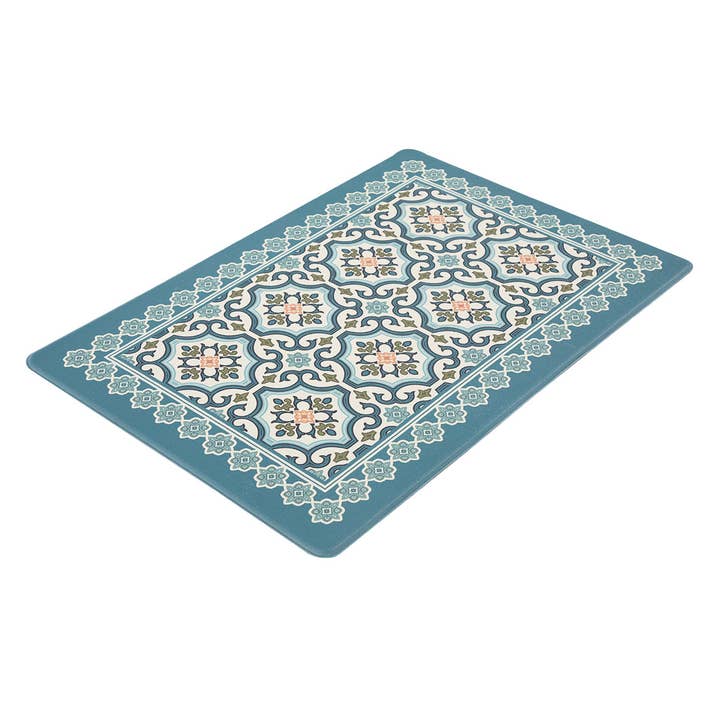 Vinyl Foam Kitchen Mat with Sophisticated Carpet Design Green for wholesale by Ray Star