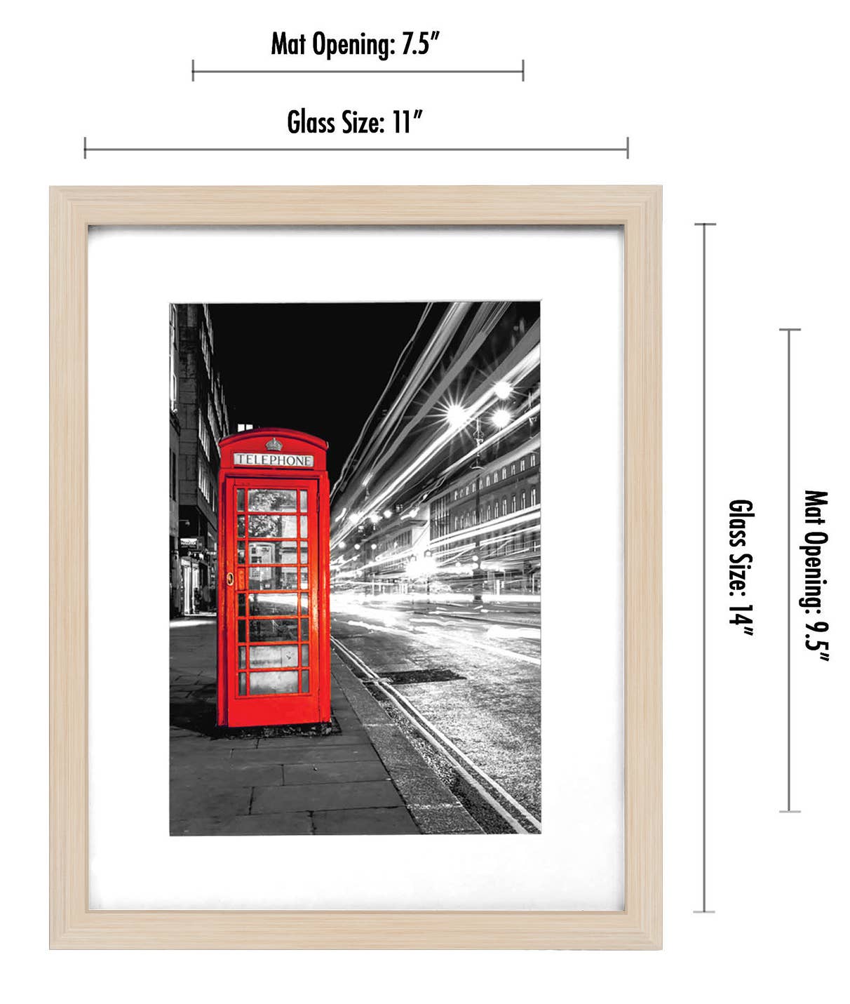 Americanflat - Wholesale Picture Frame - Americanflat Picture Frame with Mat Standard Molding120