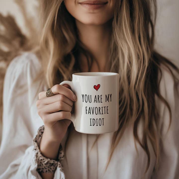 NVC Ecommerce LLC - Vendita all'ingrosso Tazza - Tazza Divertente di San Valentino, Sei il Mio Idiota Preferito Tazza, San Valentino