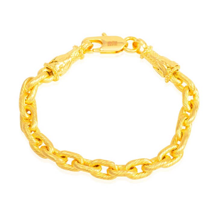 Bracciale dorato a maglie Forget-Me-Not Vine per la vendita all'ingrosso da parte di MONVATOO London