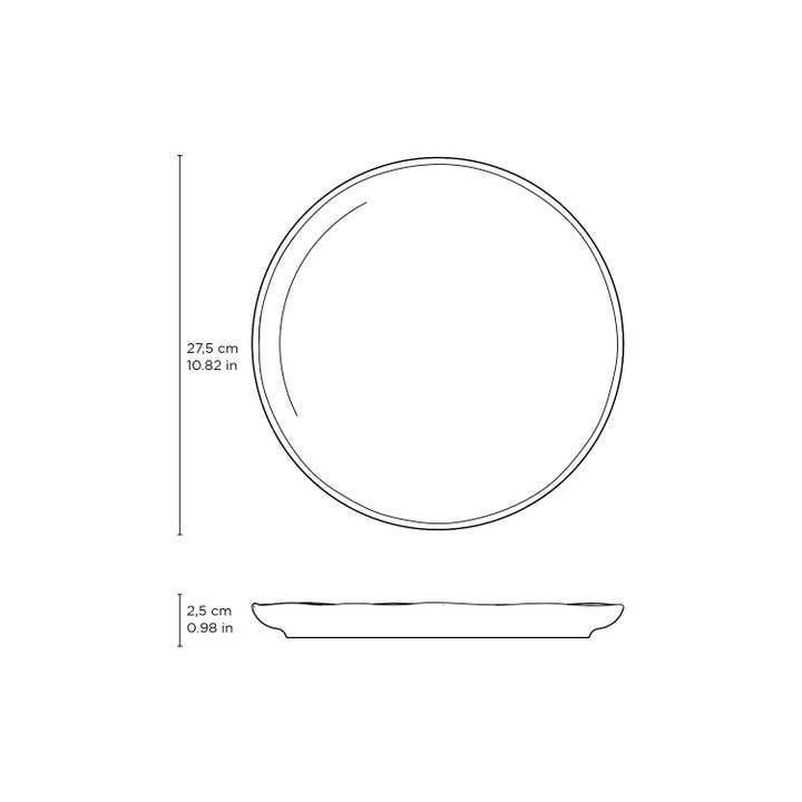 Porto Brasil - Wholesale Dinner Plate - Bio Stoneware Elemento Dinner Plate, 10.8"