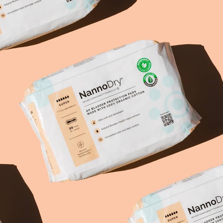 NannoDry® Super, coussinets d'incontinence sans ailes pour la vente par Nannocare