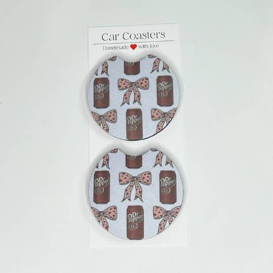 Dr Pepper Car Coaster for wholesale by Sophie V. Designs