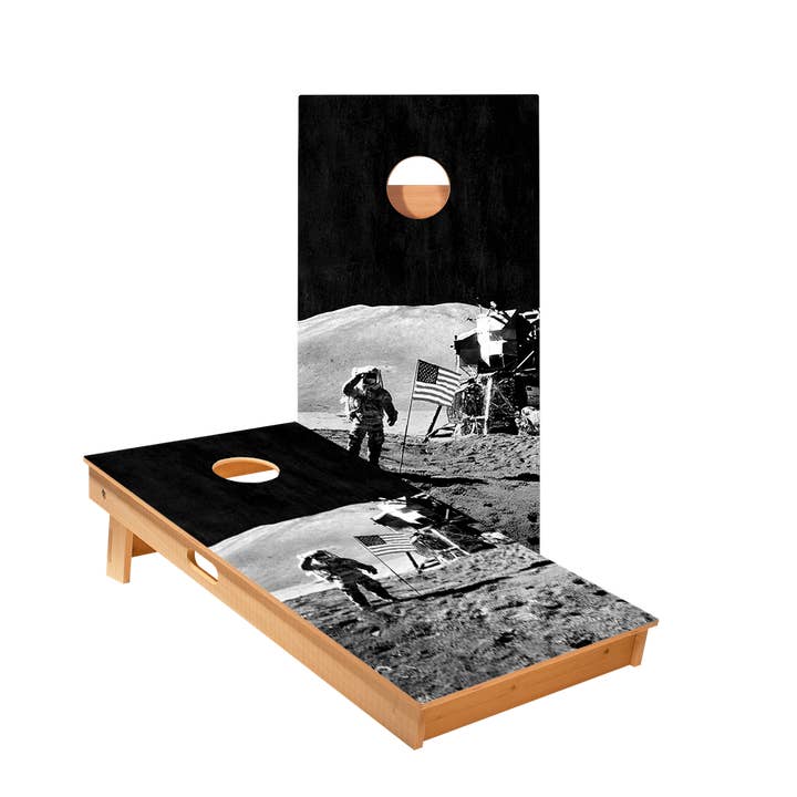Moon Landing Star Cornhole Boards for wholesale by American Cornhole Association