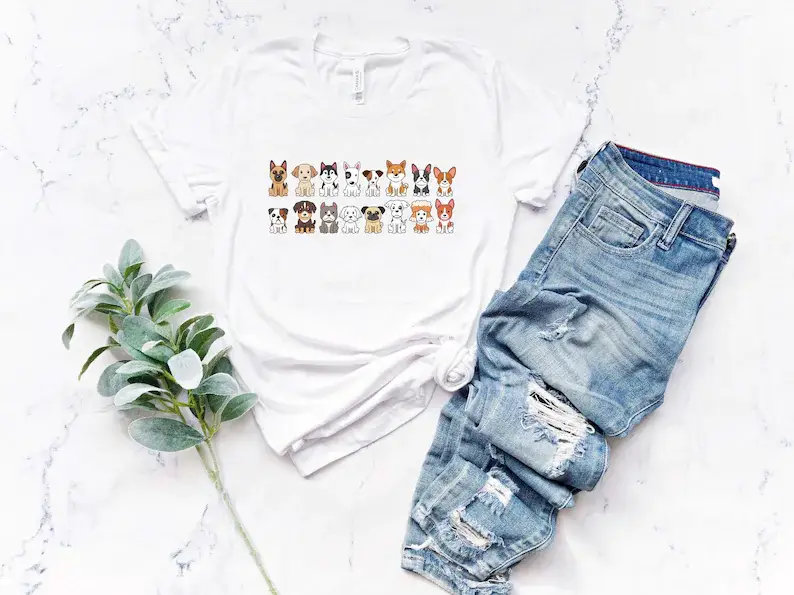 VibeClothing - Wholesale Screen Printed T-Shirt - Women's - Dog Lover T-Shirt0