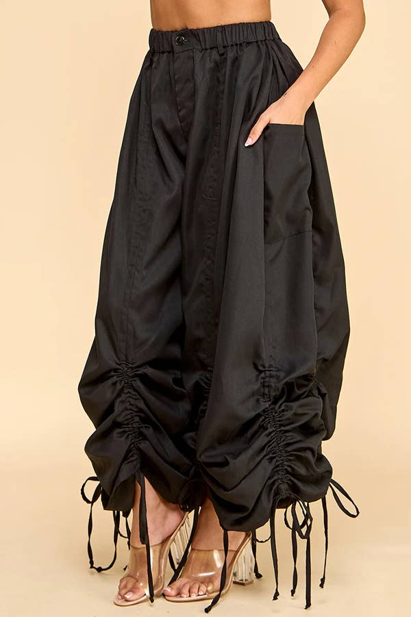 J2 FASHION - Wholesale Pants - Women's - Plus Loose Fit Palazzo Drawstring Pants1