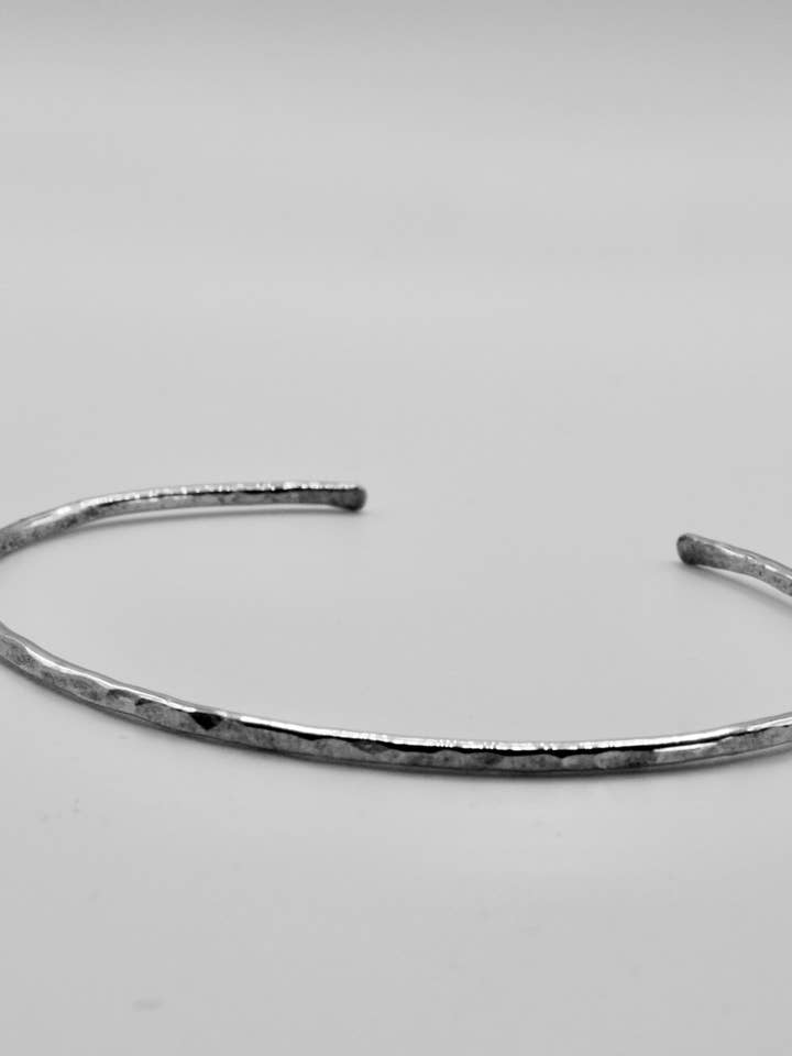 Minimalist Hammered Cuff for wholesale by Marie Moon Design Co