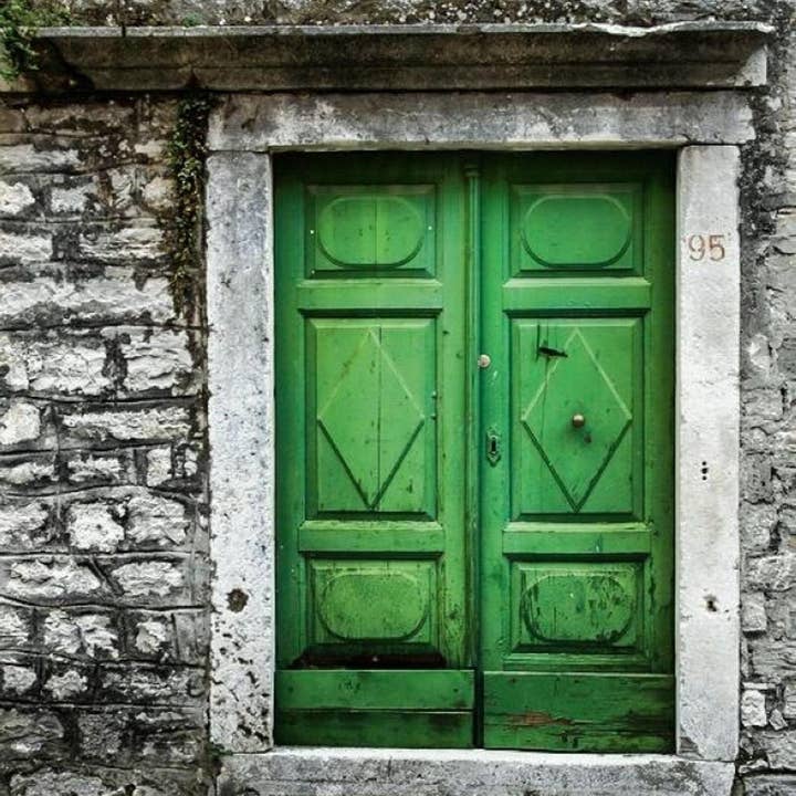 Rustic Green Door Photography Fine Art Wall Decor Print for wholesale by Hope Decor