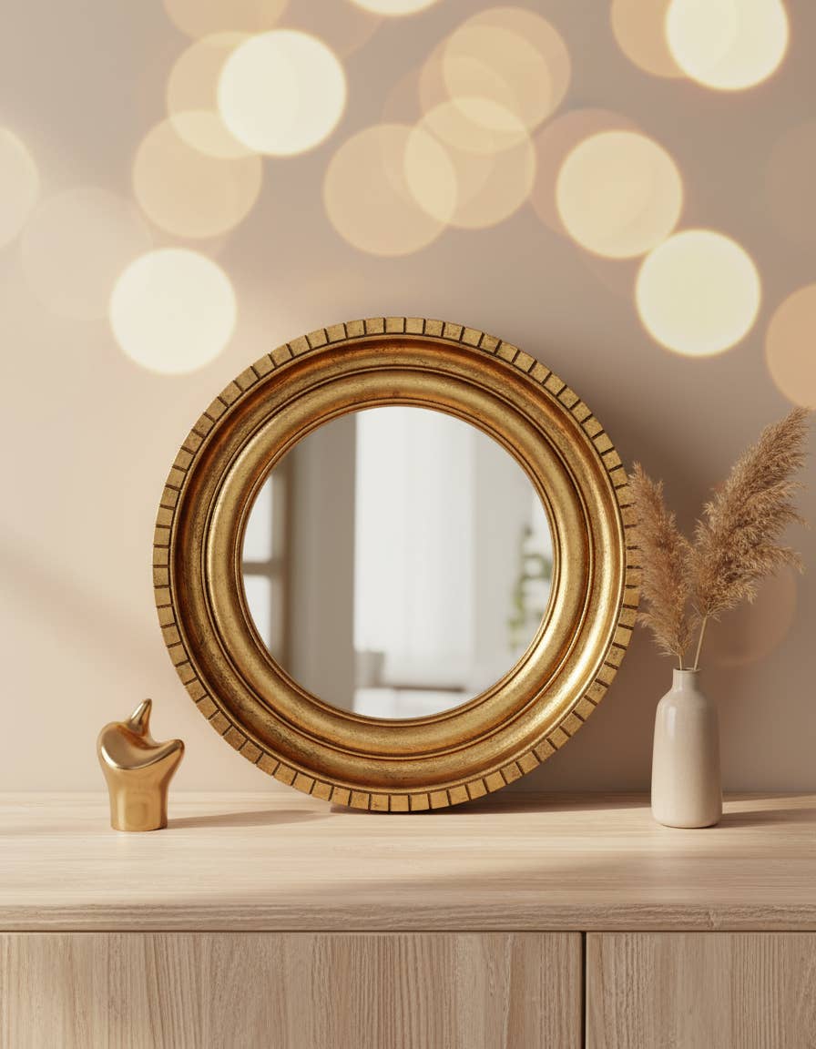 Expo Bazaar - Wholesale Wall Mirror - Luxury Gold Wall Mirror – Handcrafted Gold Foil Frame for Stylish Home