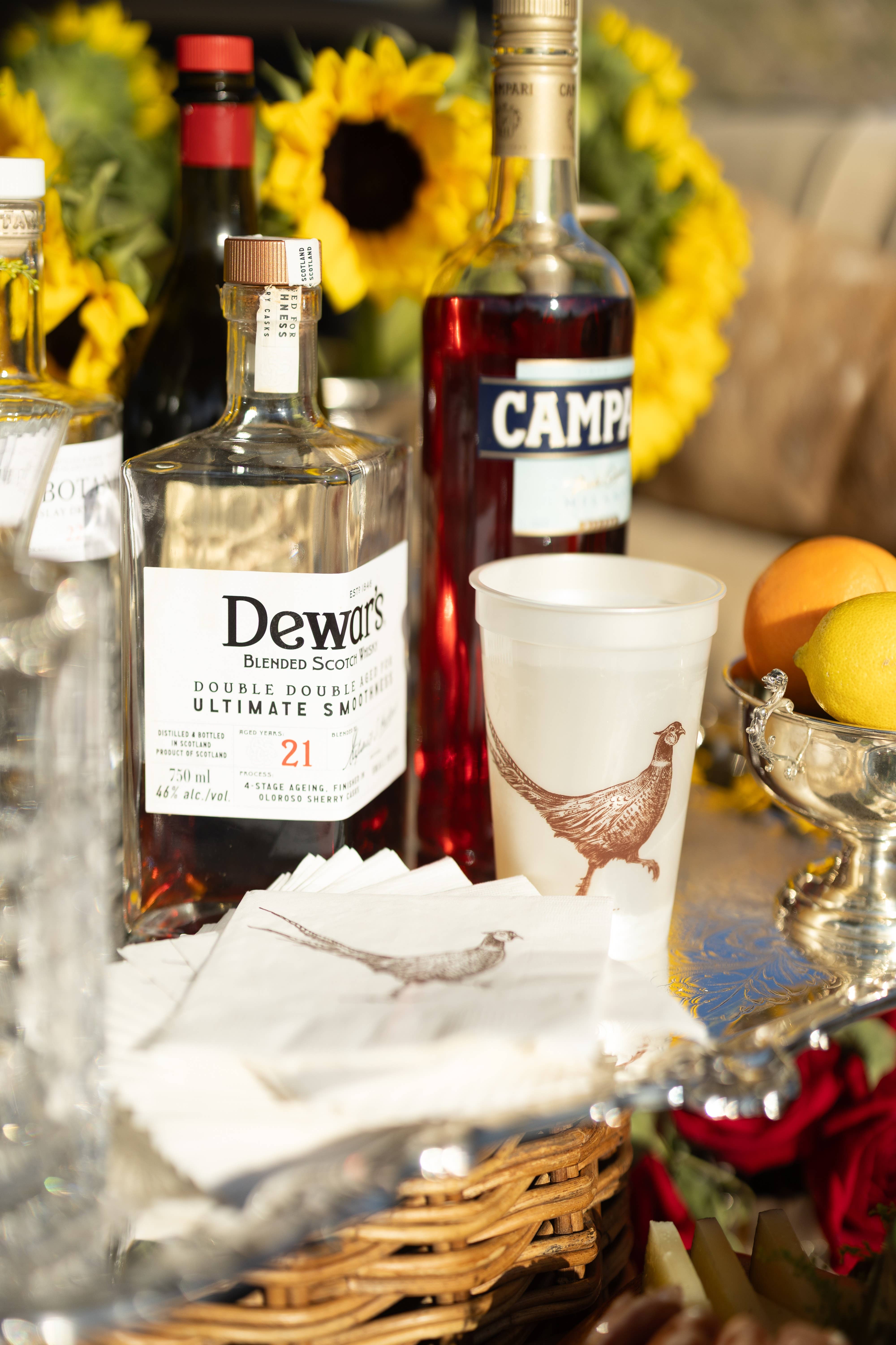 Alexa Pulitzer – Guardanapo descartável por atacado – Faisant Strut White Beverage Guardanapos1